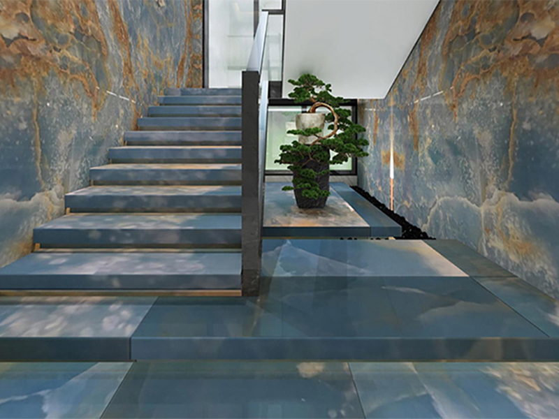 12i Treppe aus blauem Onyx