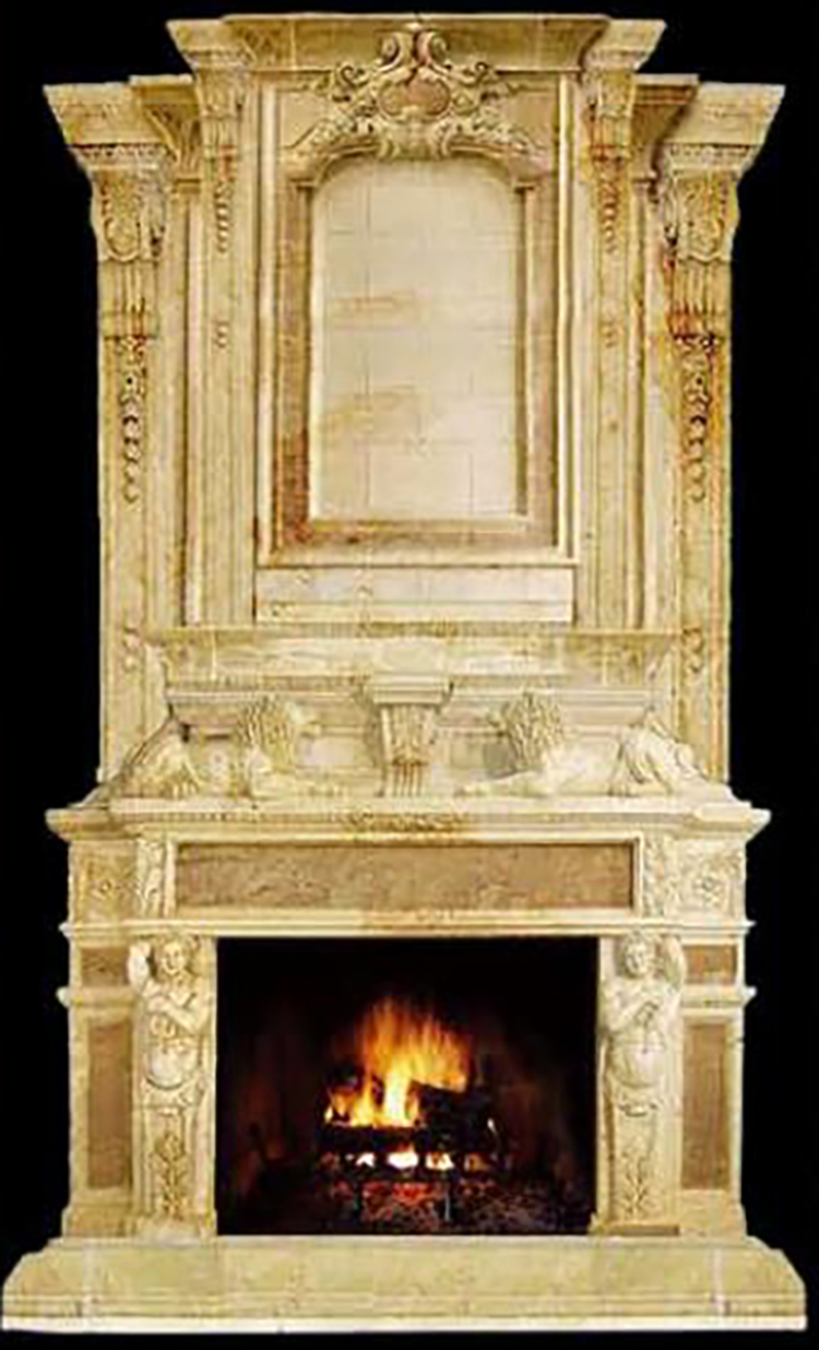 13i limestone-fireplace
