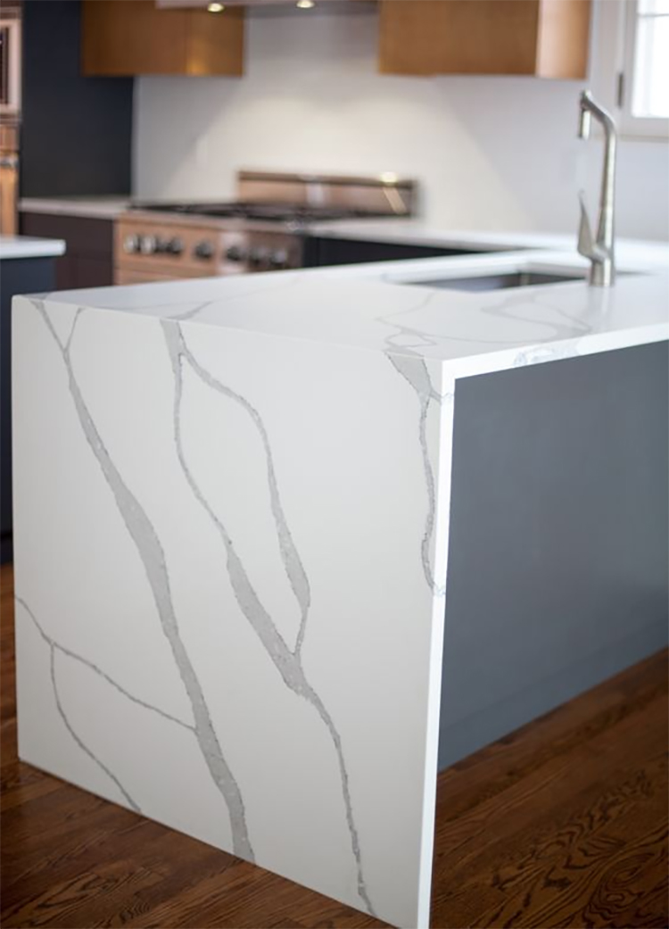 1 thiab quartz pob zeb countertop