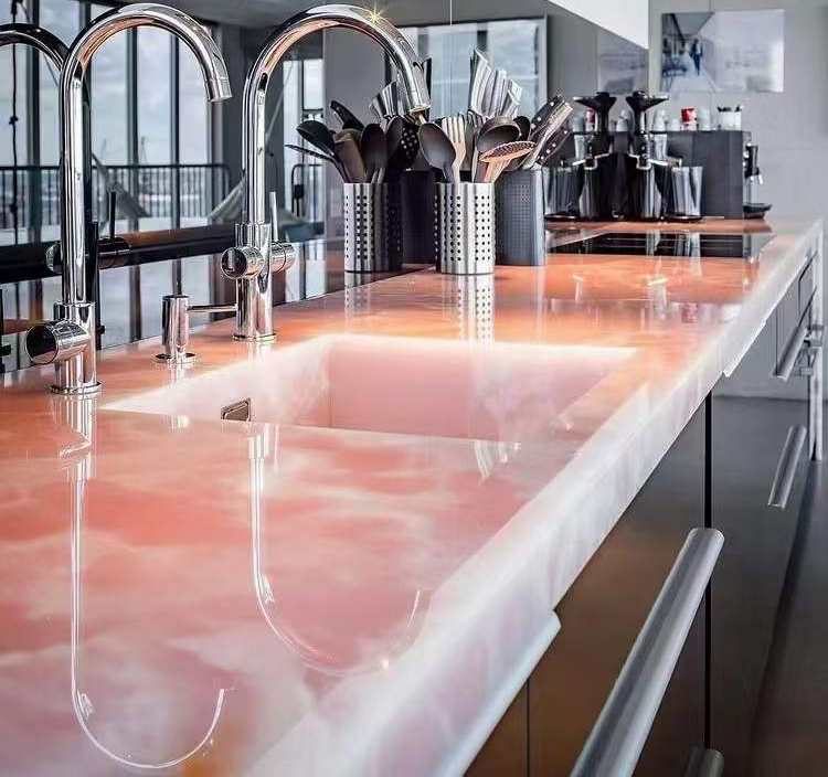 22i pink onyx countertop