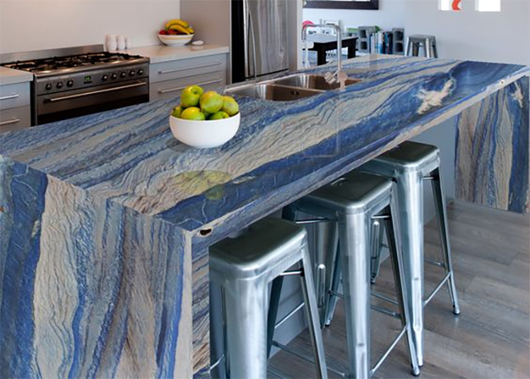 2i azul macauba blue quartzite countertop