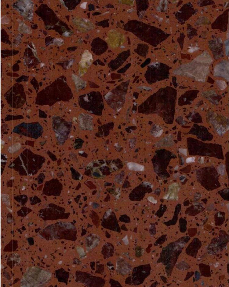 Piastrella Terrazzo rossa 34i