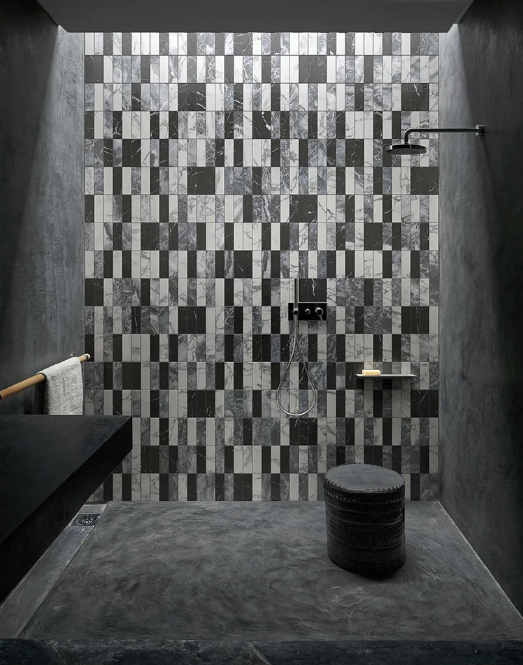 4 marmer mosaïek badkamer