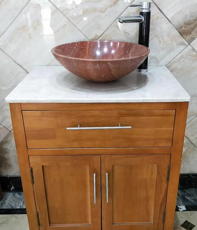 8i travertine sink