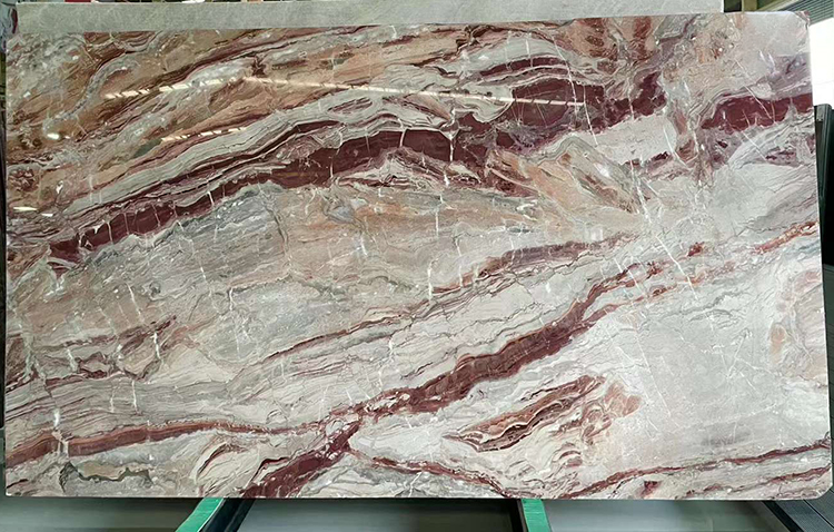 9i rosso orobico marble slab