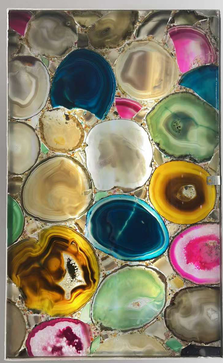 dalle d'agate colorée 9i