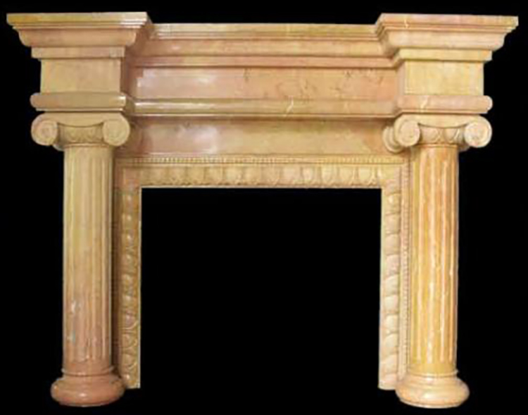 A16i beige-marble-fireplace