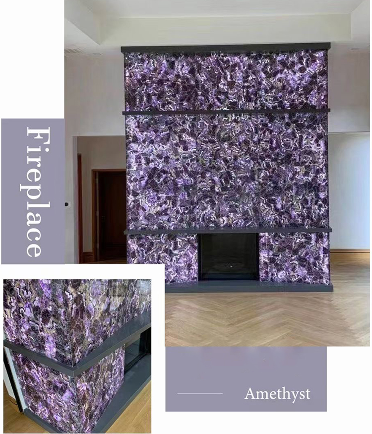 10i  amethyst marble fireplace