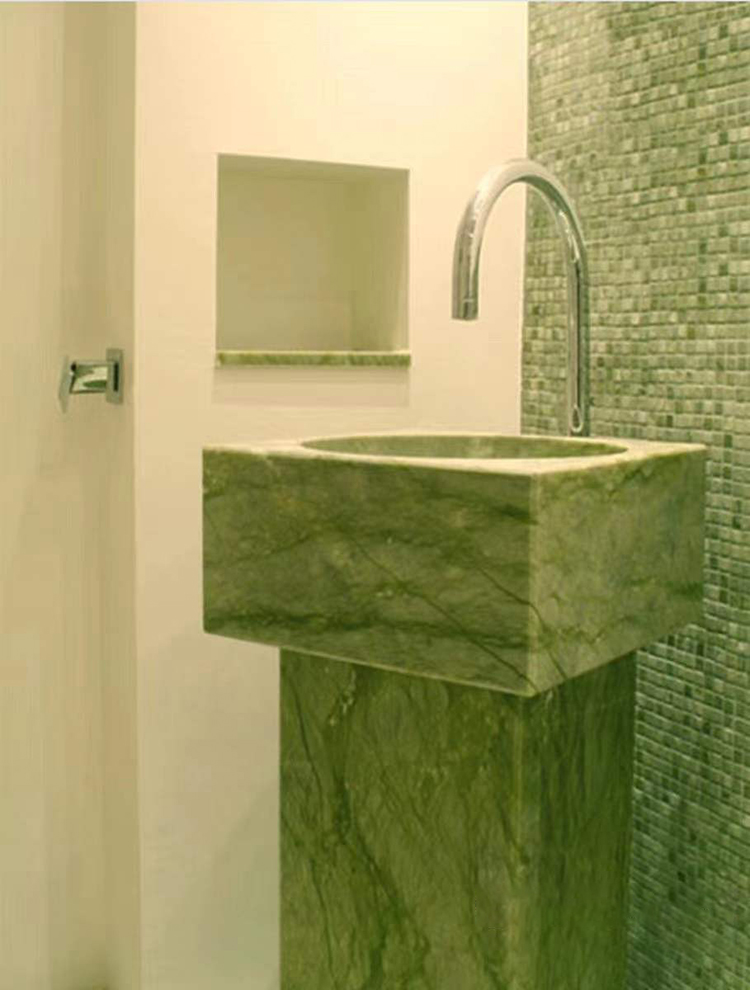 12i green marble sink