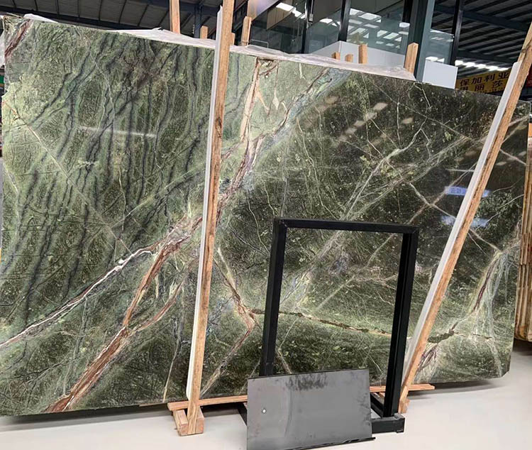 13i rain forest green marble