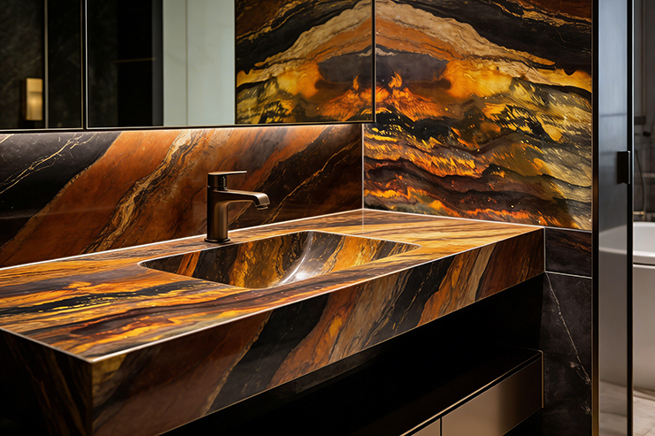 14i Jacaranda quartzite bathroom