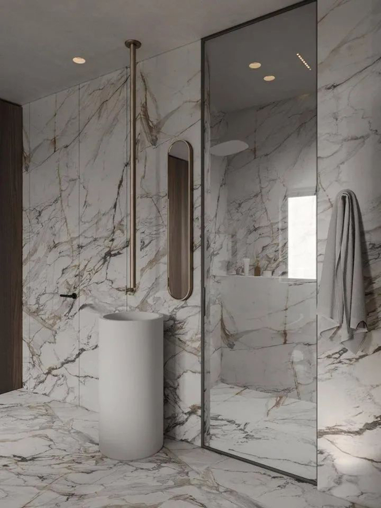 16 calacatta marble bathroom