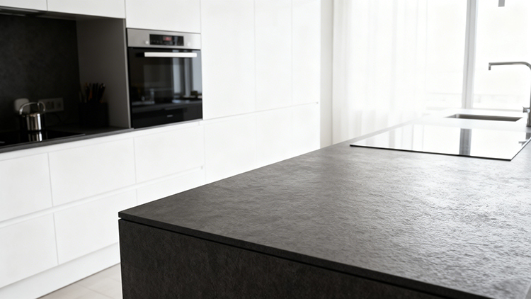 16i black quartzite countertop