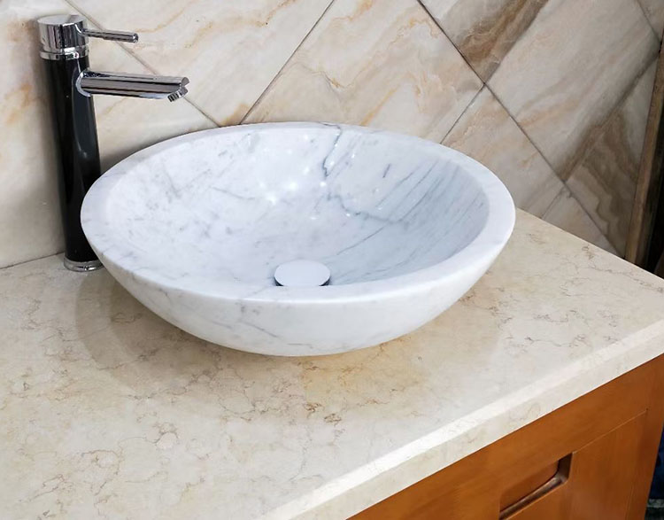 1i round marble sink