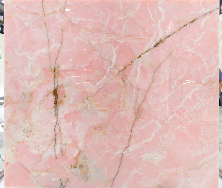 20i pink onyx marble slab