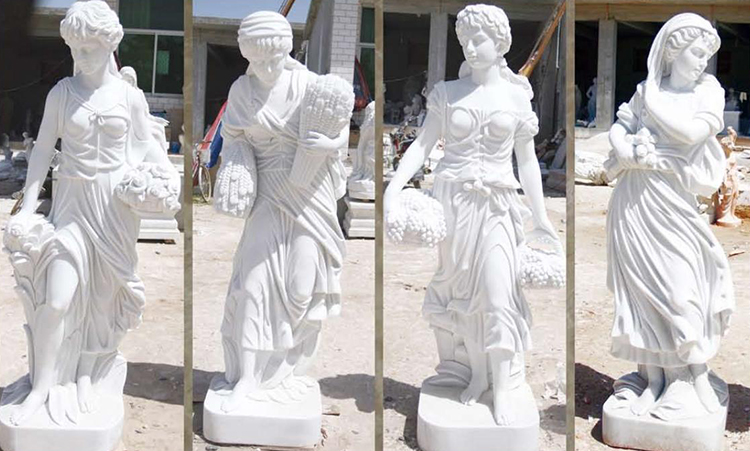 22i white marble carving