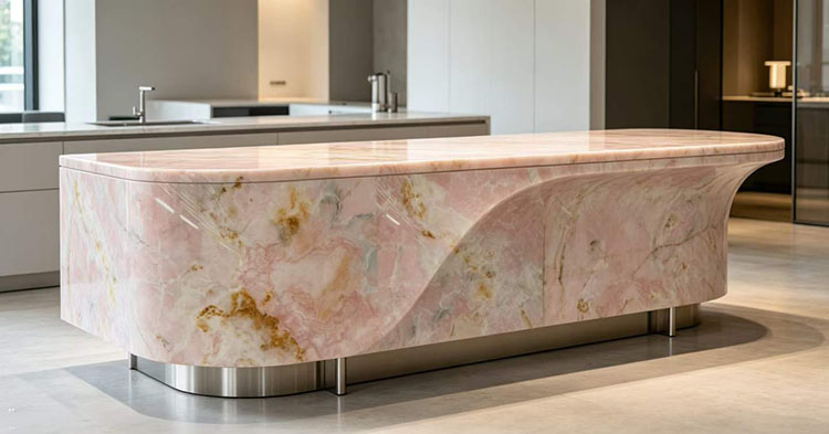 23i pink onyx marble table