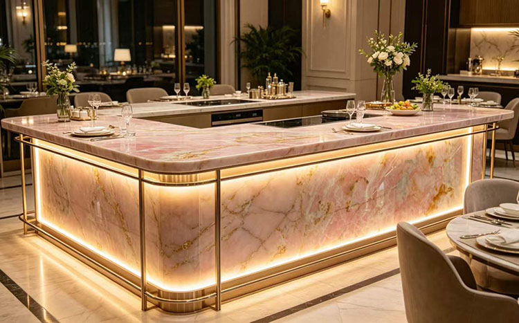 25i pink onyx marble countertop