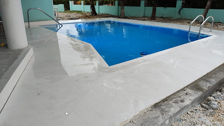 2i limestone pool tiles