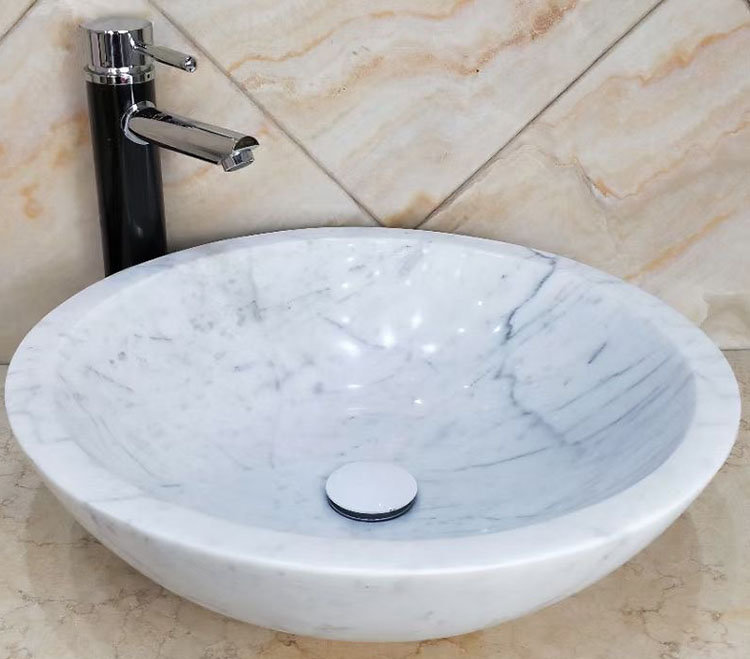 2i round marble sink