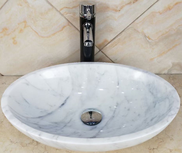2i white marble sink
