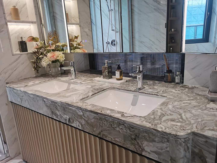 49i avalanche quartzite vanity top