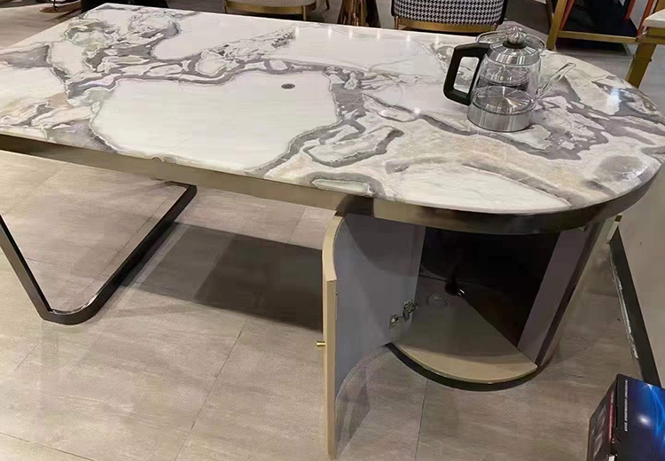4I white quartzite table top