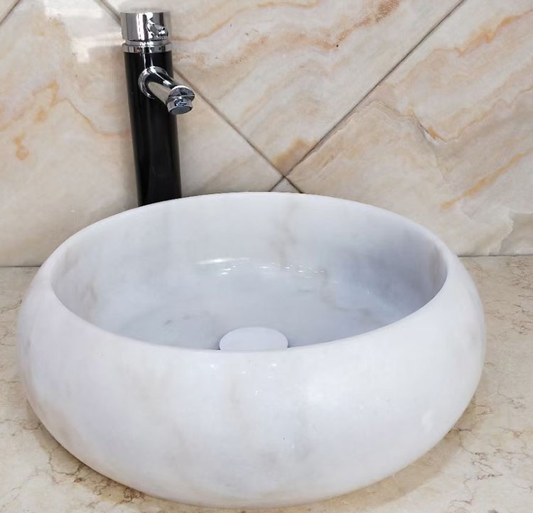 2I guangxi white marble wash basin