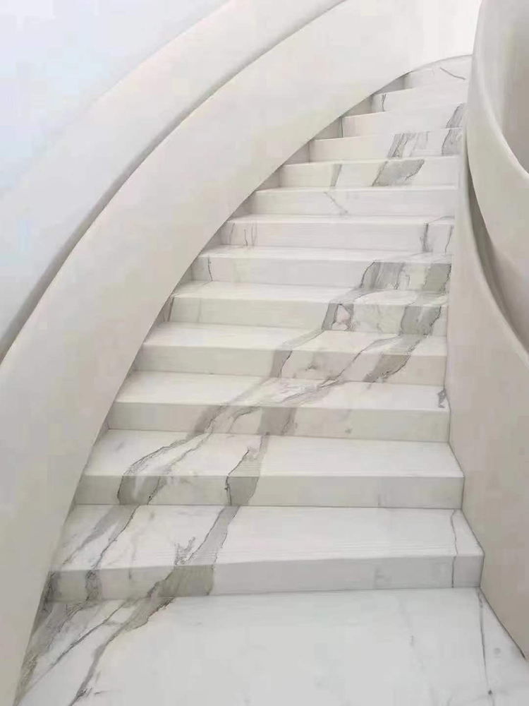 6i calacatta marble stair