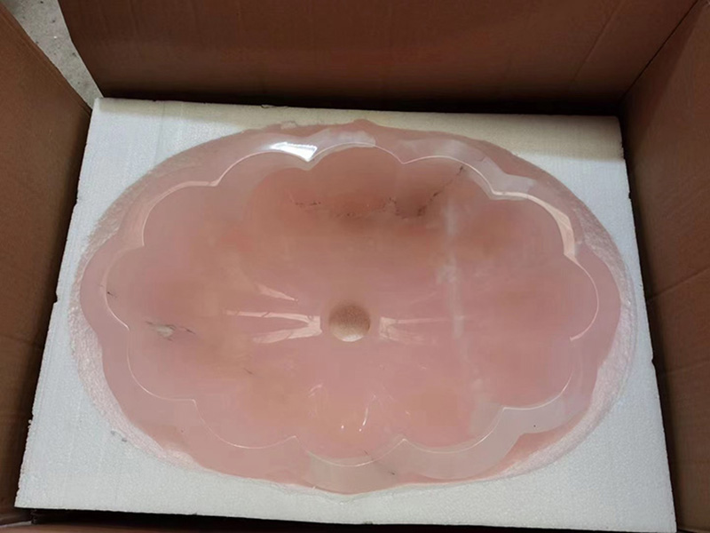 6i pink onyx sink