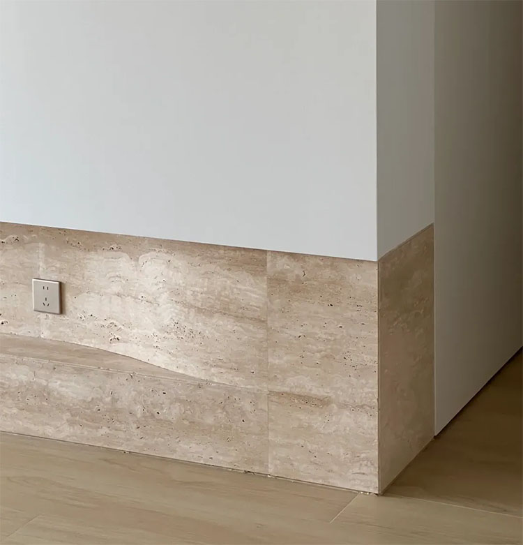 6i travertine skirting