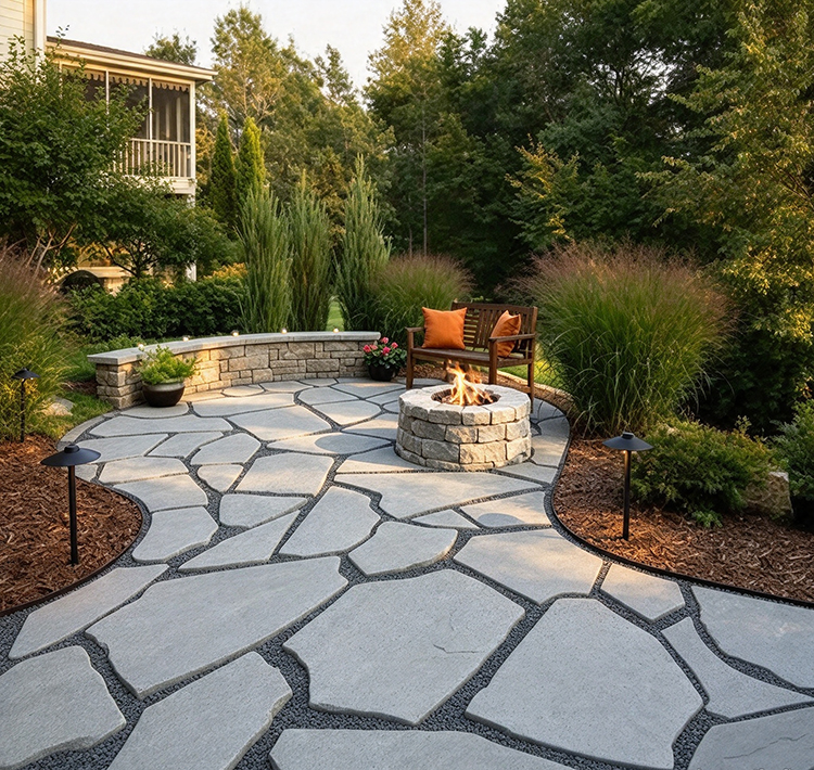 6i white sandstone crazy paving