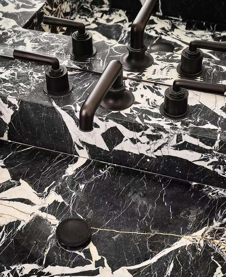 7i black marble table
