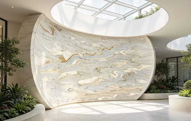 7i blue fantasy marble wall