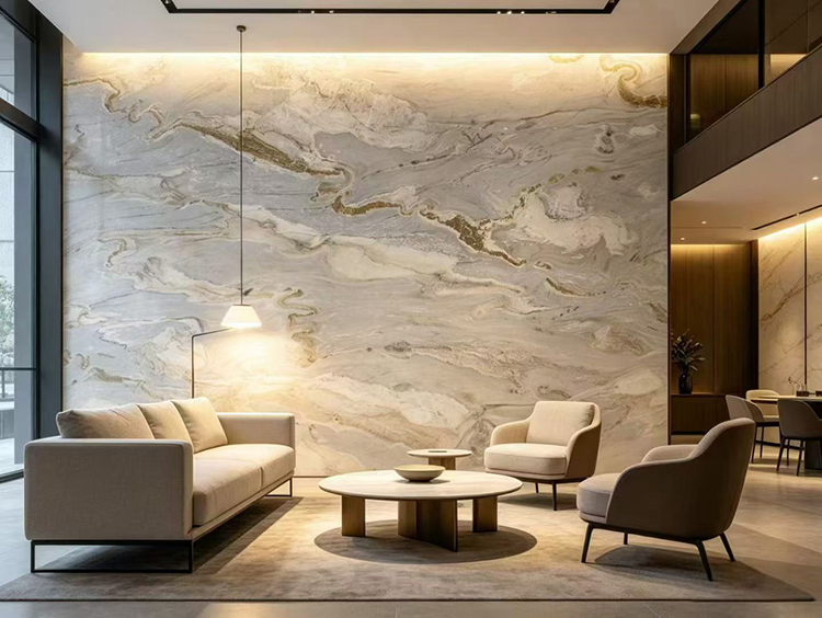 8i blue tiffany marble wall