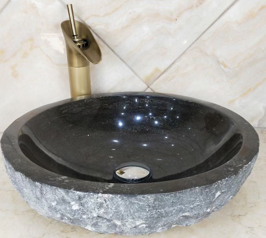 8i round marble sink