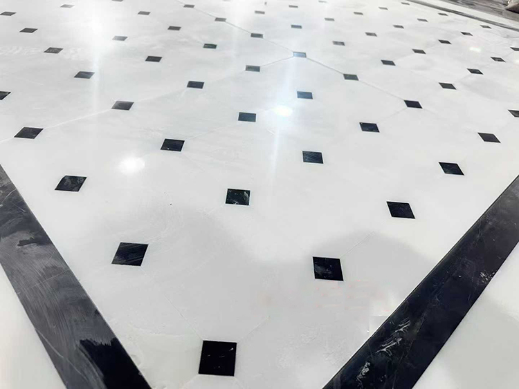 9i black and white marble floor