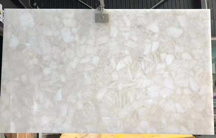 9i white agate slab