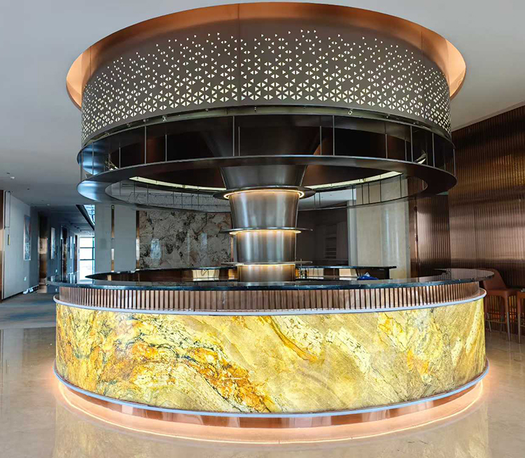 Backlight bendable marble