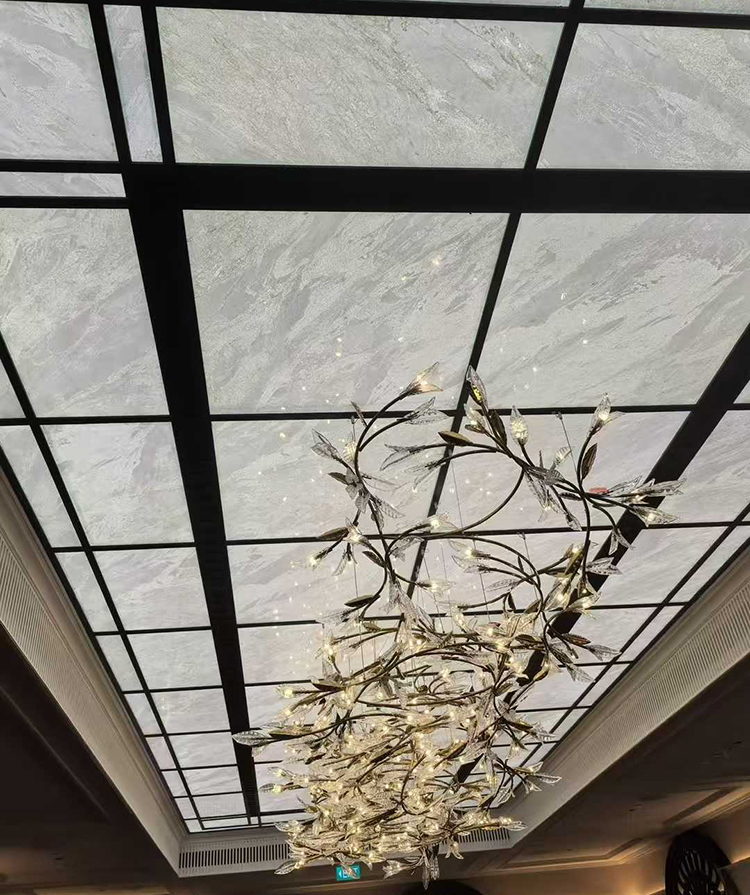 ceiling marble with light