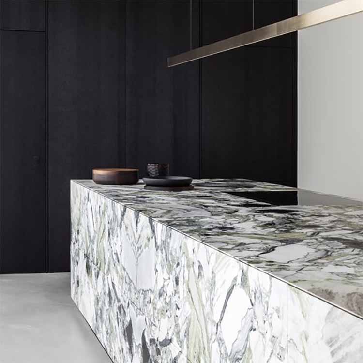 cold ice green marble countertop