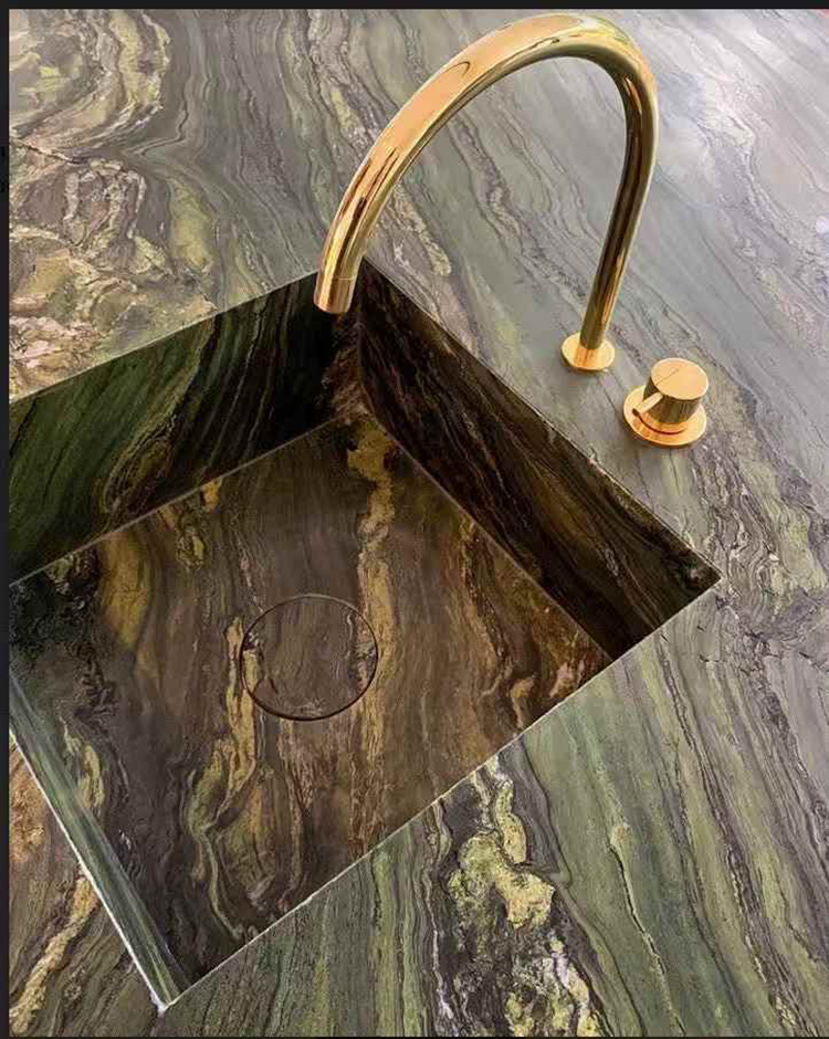 picasso-green-granite sink